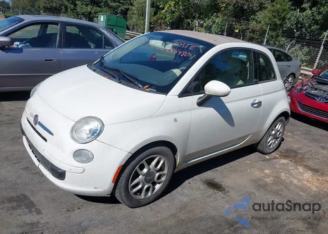 2012 Fiat 500C Pop из США, поврежденный, VIN 3C3CFFDR7CT363673